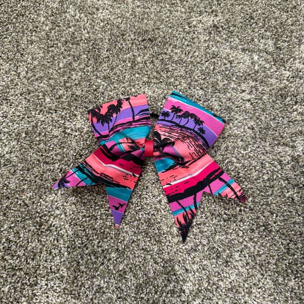 Tropical Print Cheer Hair Bow